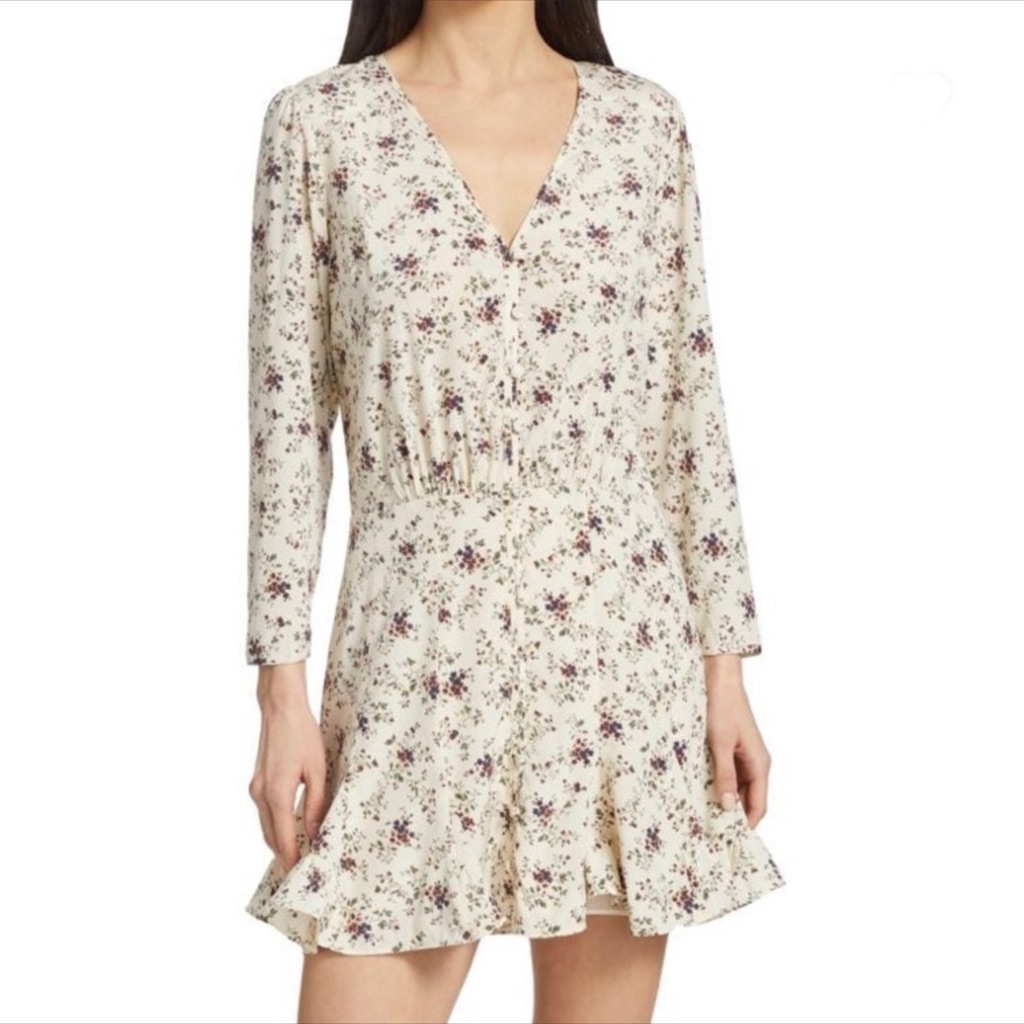 Nwt Veronica Beard Riggins Silk Floral Mini Dress Sz L/10